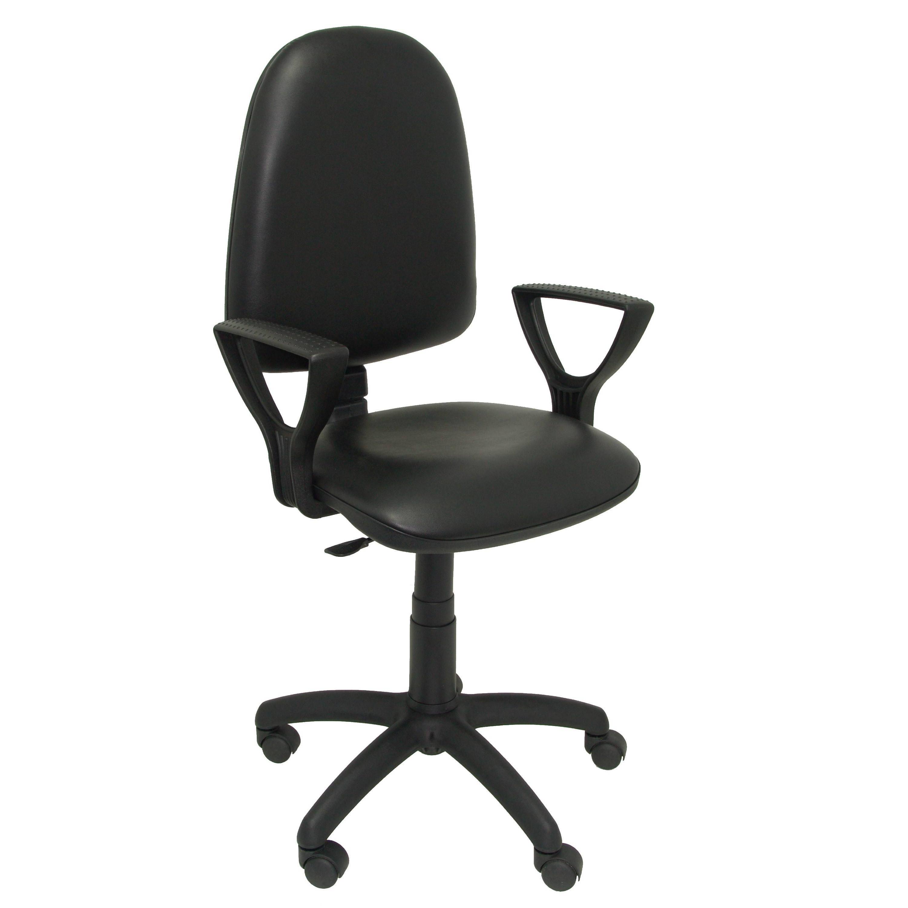 Silla de Oficina Ergonómica Piqueras Y Crespo con Brazos y Similpiel Negra