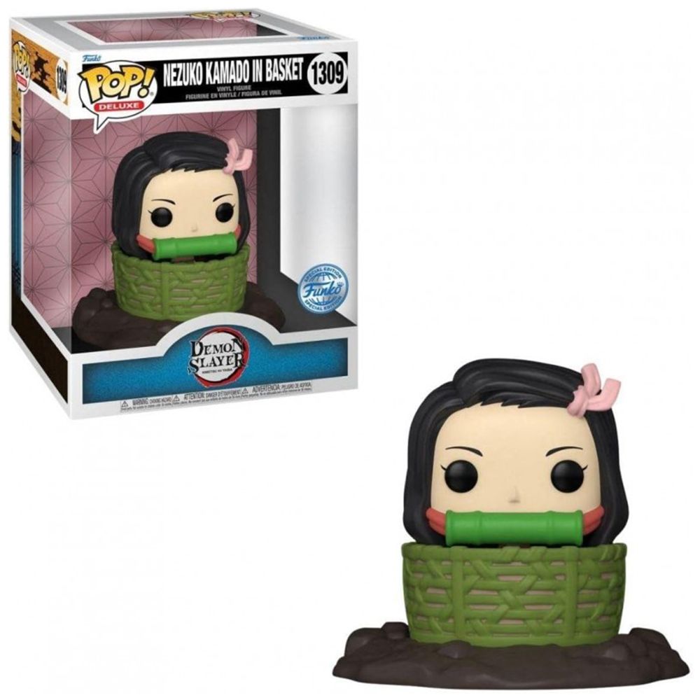 FUNKO POP! DELUXE: DEMON SLAYER - NEZUKO KAMADO EN UNA CESTA EXCLUSIVO, LICENCA OFICIAL - 66634, Nº1309