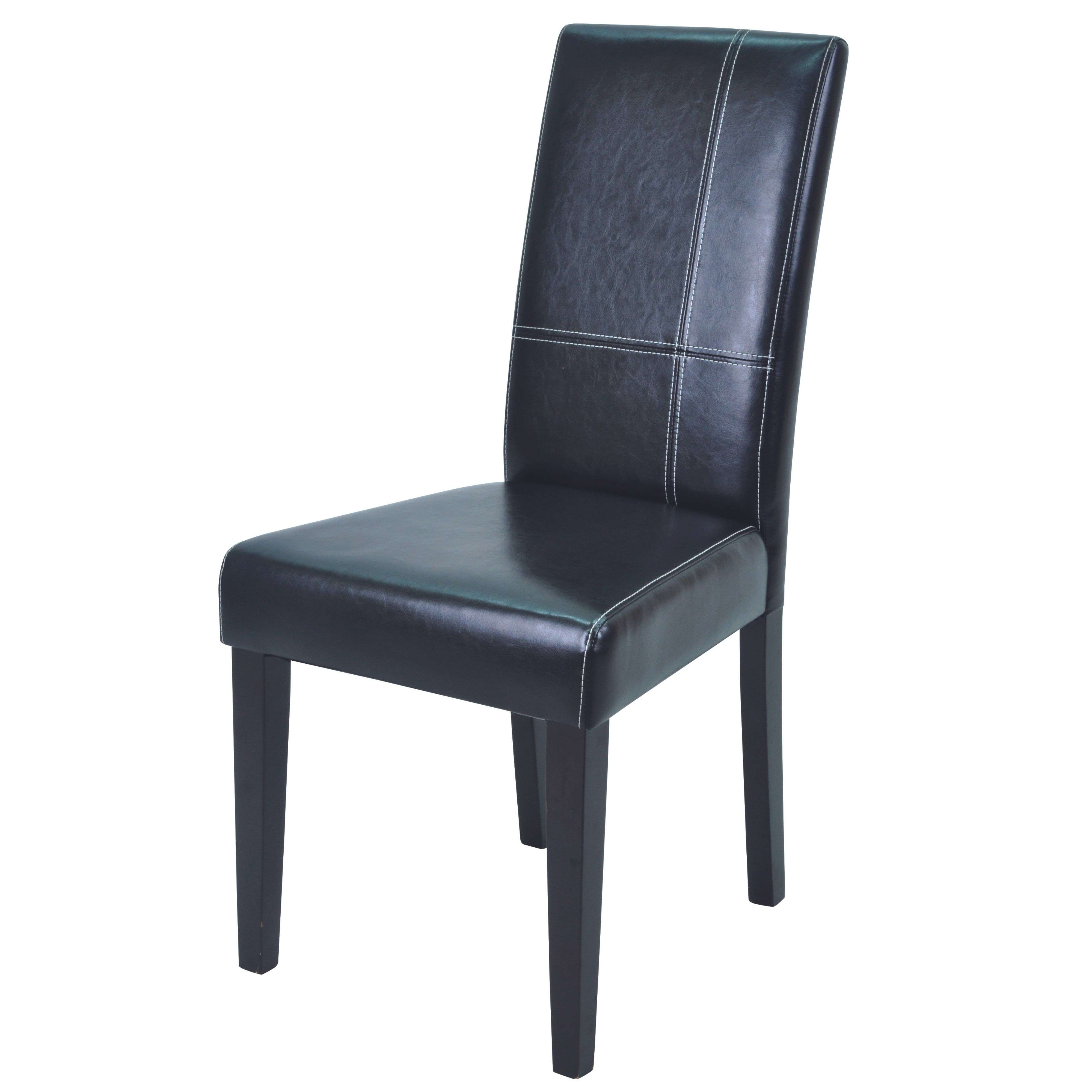 Miroytengo Pack 2 Sillas de Comedor Guevara Negro Mate y Castaño