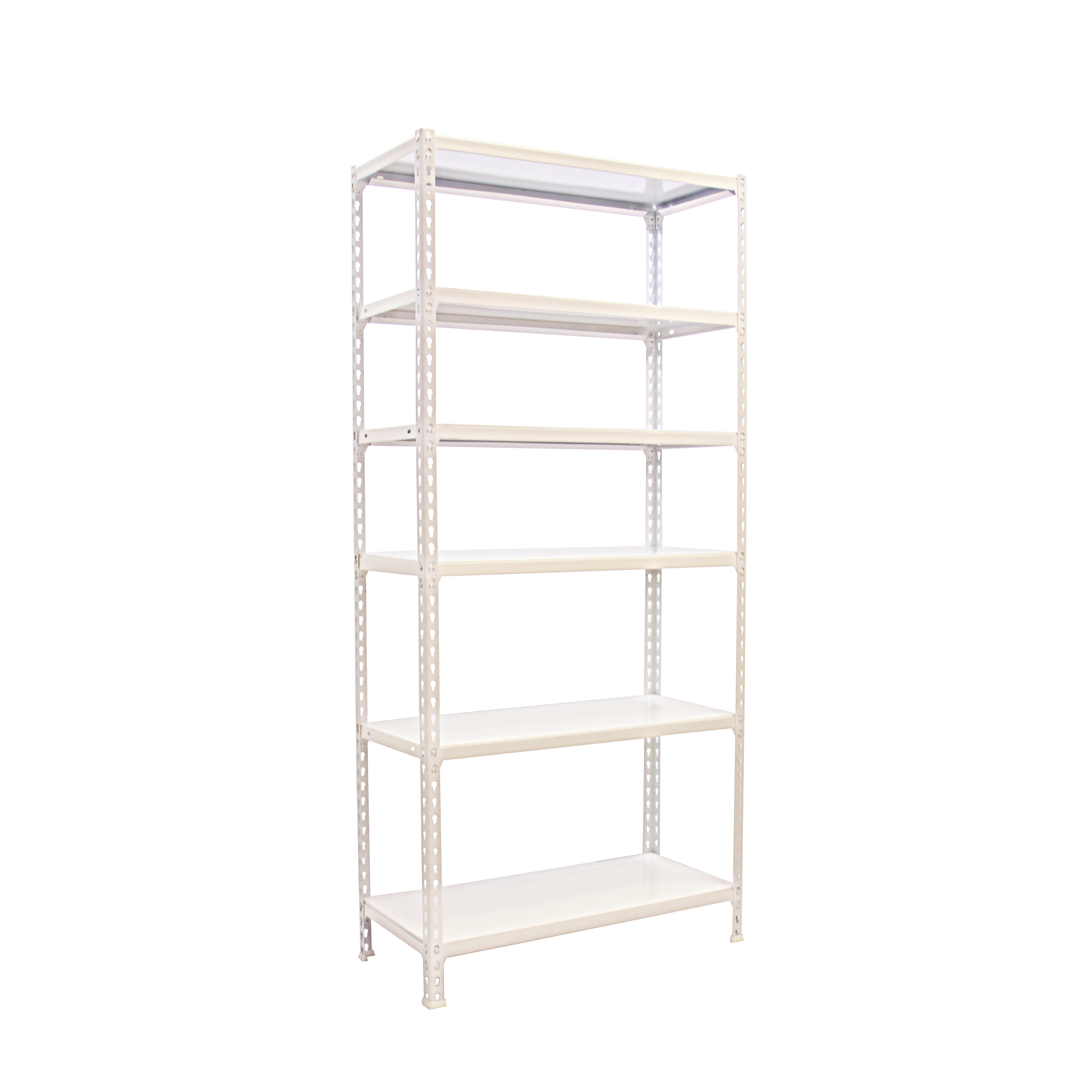 SimonRack Estanteria Metalica Almacenaje de Acero, 2500x900x300 mm, 6 Baldas, Soporta 180 kg de Punto Flexión por balda, Blanco - Simonclick
