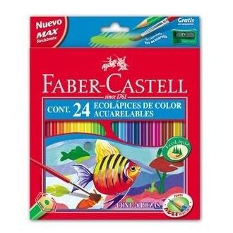 FABER LAPIZ FABER CASTELL ACUARELABLE 24 COLORES SURTIDOS SIN COLECCION