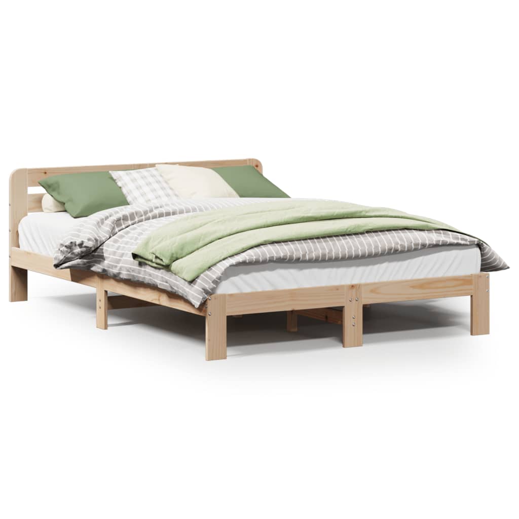 vidaXL Estructura de cama sin colchón madera de pino maciza 120x200 cm