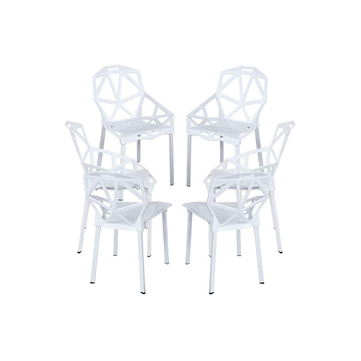 Regalos Miguel - Packs Sillas Comedor - Pack 6 Sillas Omega - Blanco