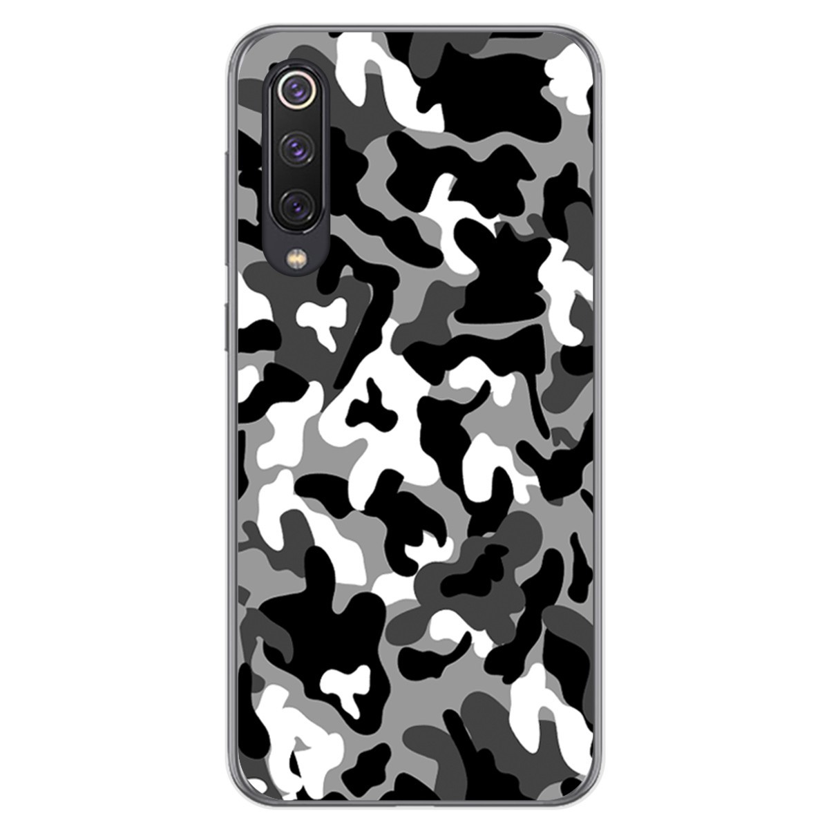 Tumundosmartphone Funda Gel Tpu para Xiaomi Mi 9 SE diseño Snow Camuflaje Dibujos