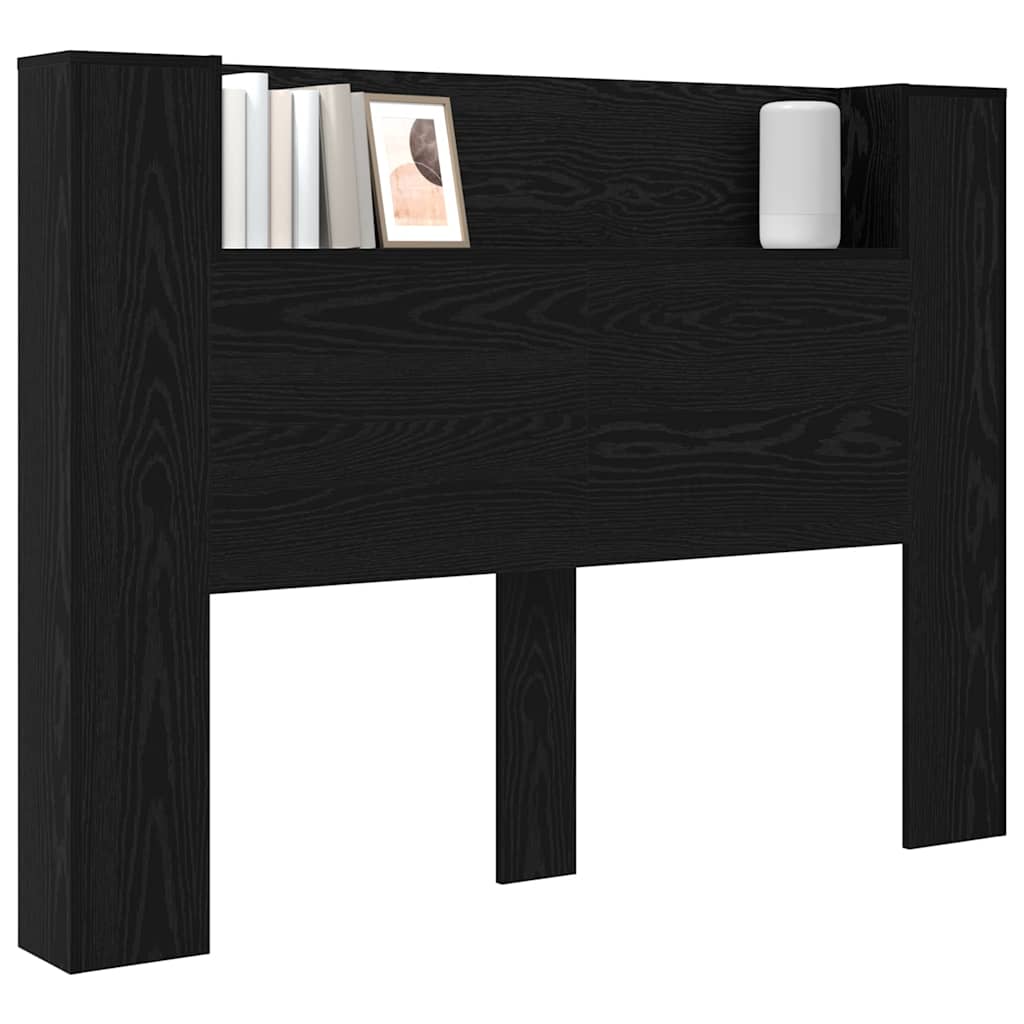 vidaXL Cabecero Roble Negro 140 x 17 x 104,5 cm Madera de ingeniería