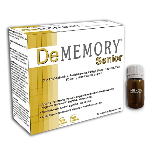 Dememory Senior 20 Viales - Complemento Alimenticio para Mejorar la Memoria