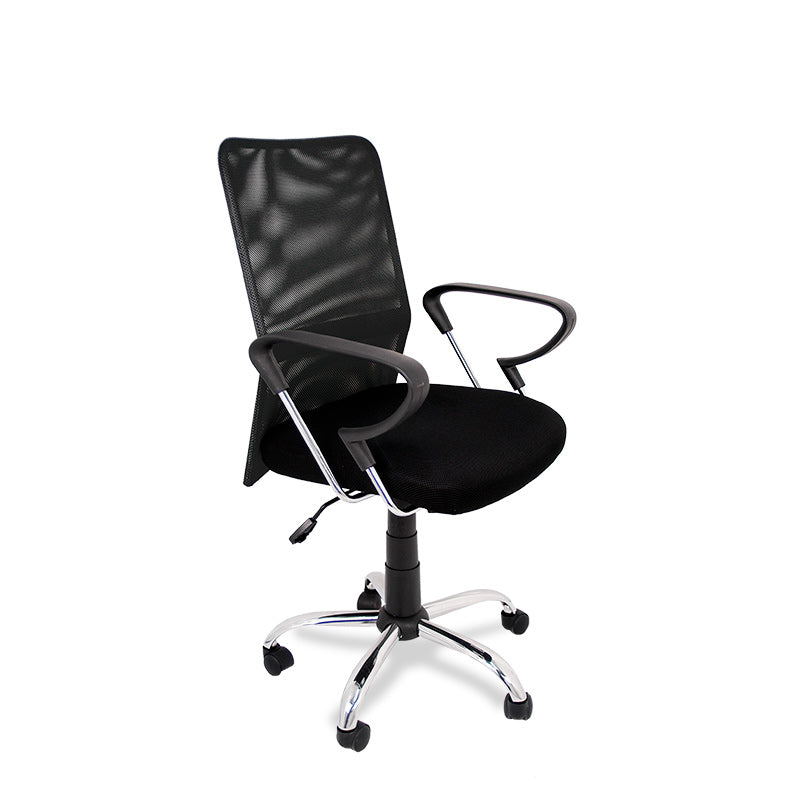 FURNITURE STYLE FS611NG HELENA Silla de Estudio Textil Color Negro - ref: FS611NG