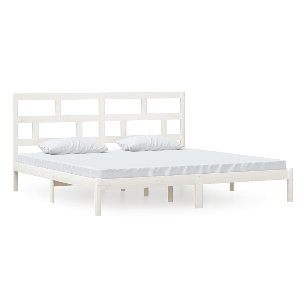 vidaXL Estructura de cama madera maciza de pino blanco 200x200 cm