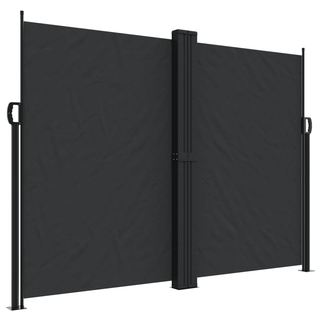 vidaXL Toldo lateral retráctil 180x600 cm Color Negro, Crema, Azul