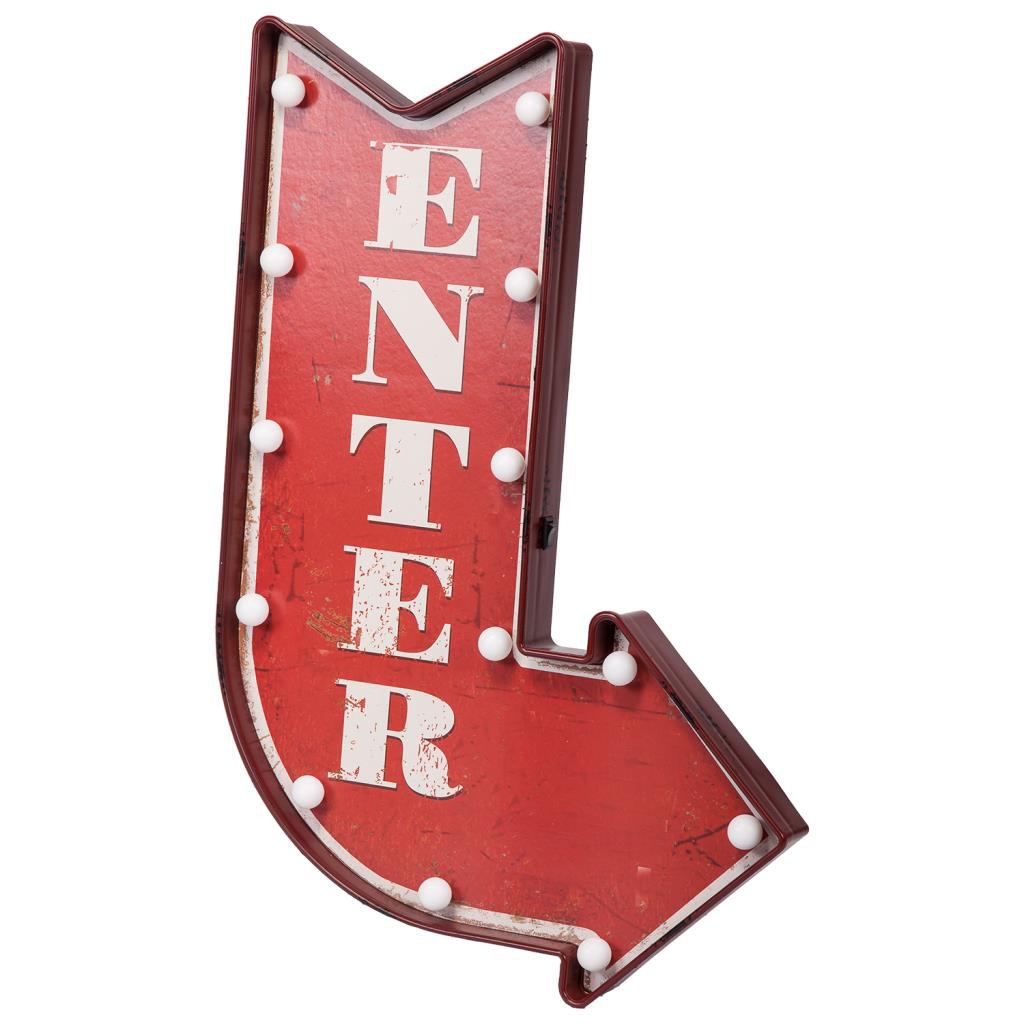 Placa Luminosa De Pared De Plastico Rojo 4x64x43cm, El mejor complemento para tu hogar