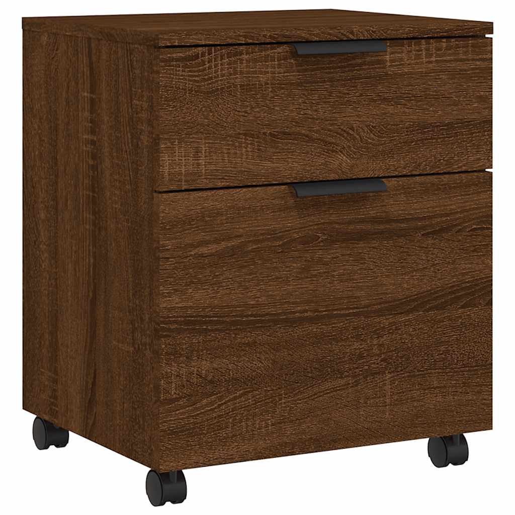 vidaXL Archivador con ruedas madera contrachapada 45x38x54 cm Multicolor