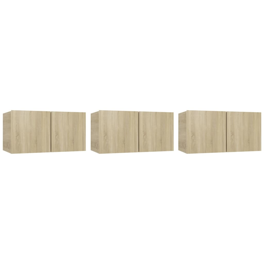 vidaXL Muebles de salón colgantes 3 unidades 60x30x30 cm, Mueble de Salon, Mueble TV, Mueble TV salon, Mesa de TV, Mueble tele
