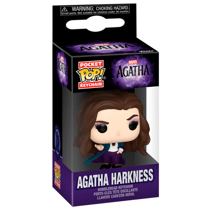 Funko Pop! Keychain: Agatha CC - Agatha Harkness - Agatha Coven of Chaos - Minifigura de Vinilo Coleccionable Llavero Original - Relleno de Calcetines - Idea de Regalo - Mercancia Oficial - TV Fans