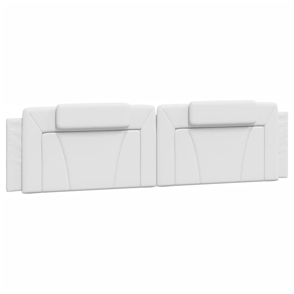 vidaXL Cabecero de cama acolchado Viana cuero sintético blanco 200 cm