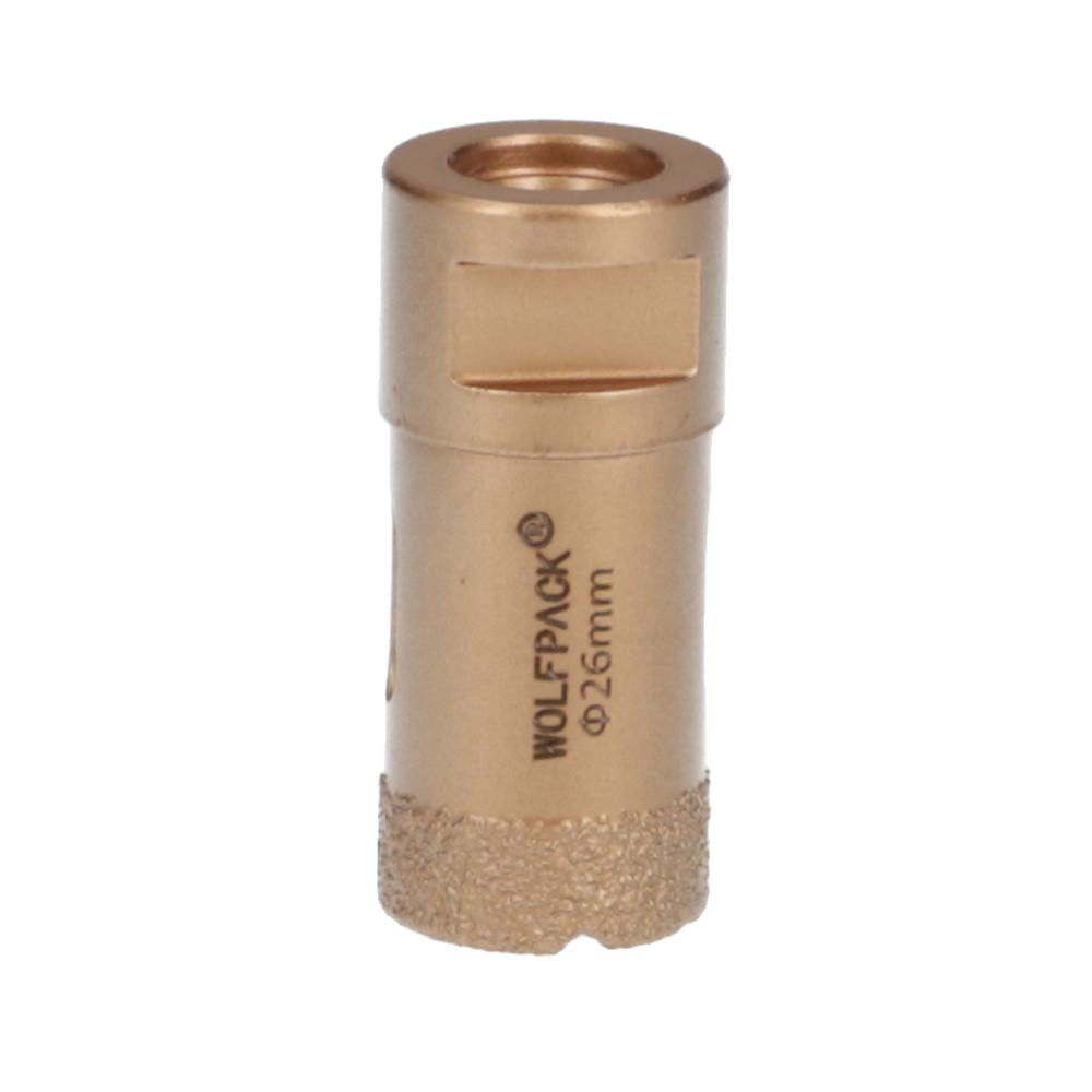 WOLFPACK LINEA PROFESIONAL - Corona Diamante Para Amoladora Ø 26 mm. Conexión Rosca M14. Corte Seco