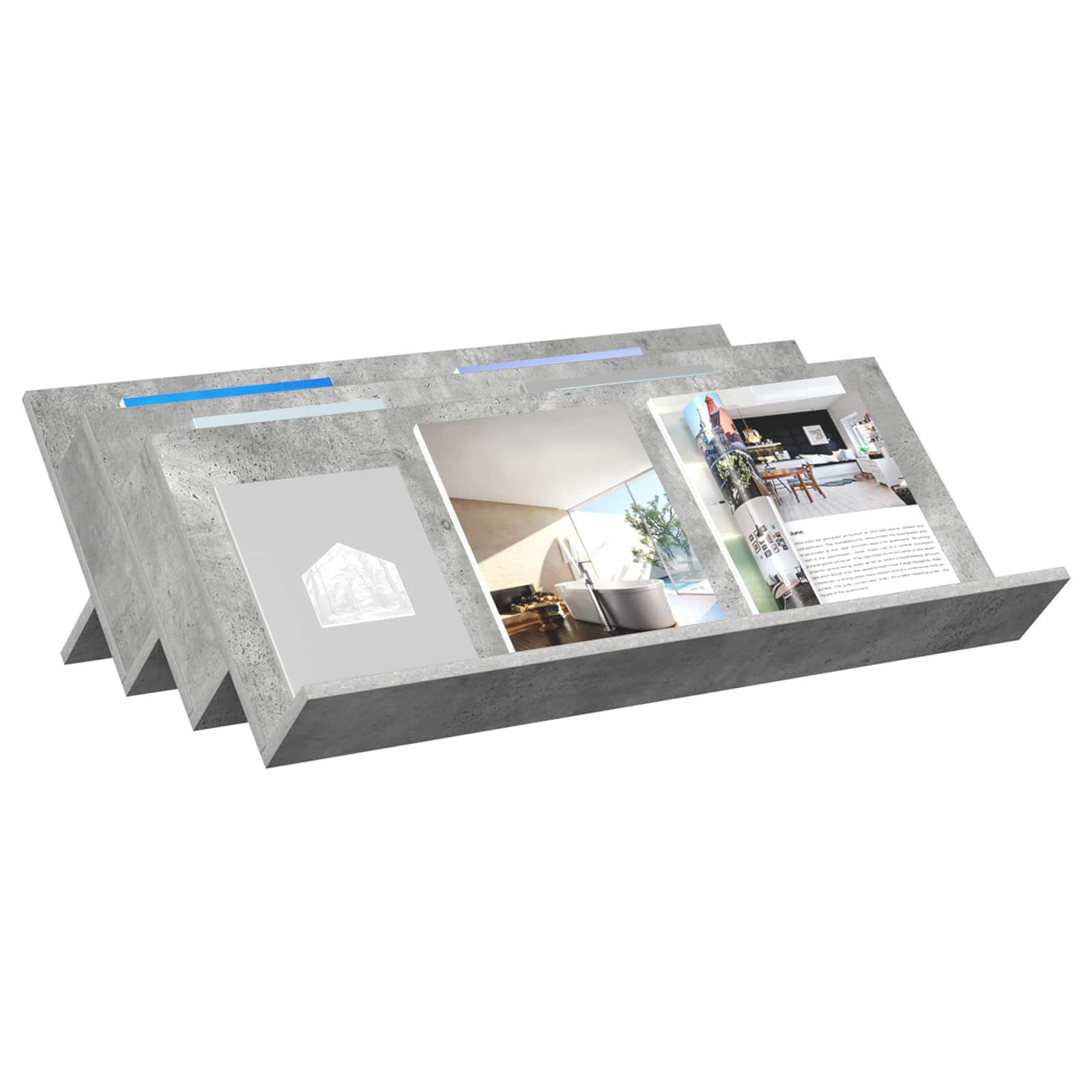 vidaXL Estante de revistas 90 x 53 x 28,5 cm Madera de ingeniería