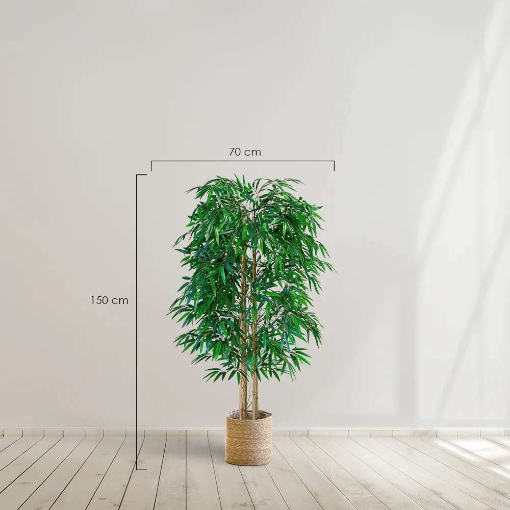 Planta artificial MAIA SHOP Bambú Artificial árbol. Decoración hogar. Decoración oficina, hoteles, eventos, bodas. Disponible en varios tamaños: Altura de 105 cm, 150 cm, 180 cm y 190 cm