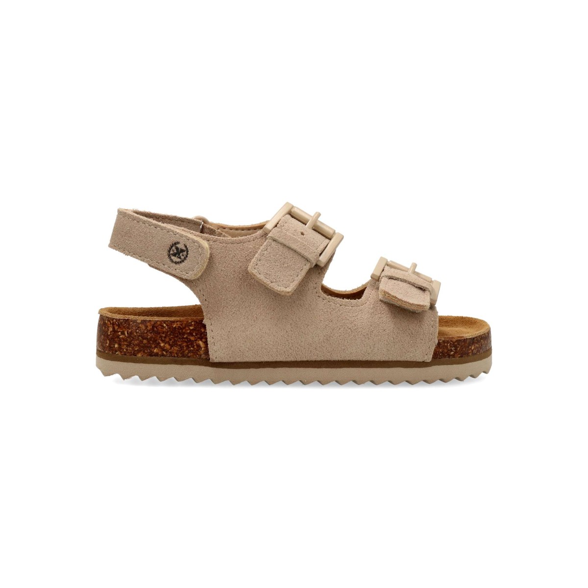 XTI - Sandalias Sanalia bio para niños, confeccionadas en serraje suave y resistente, suela antideslizante de goma y diseño abierto transpirable