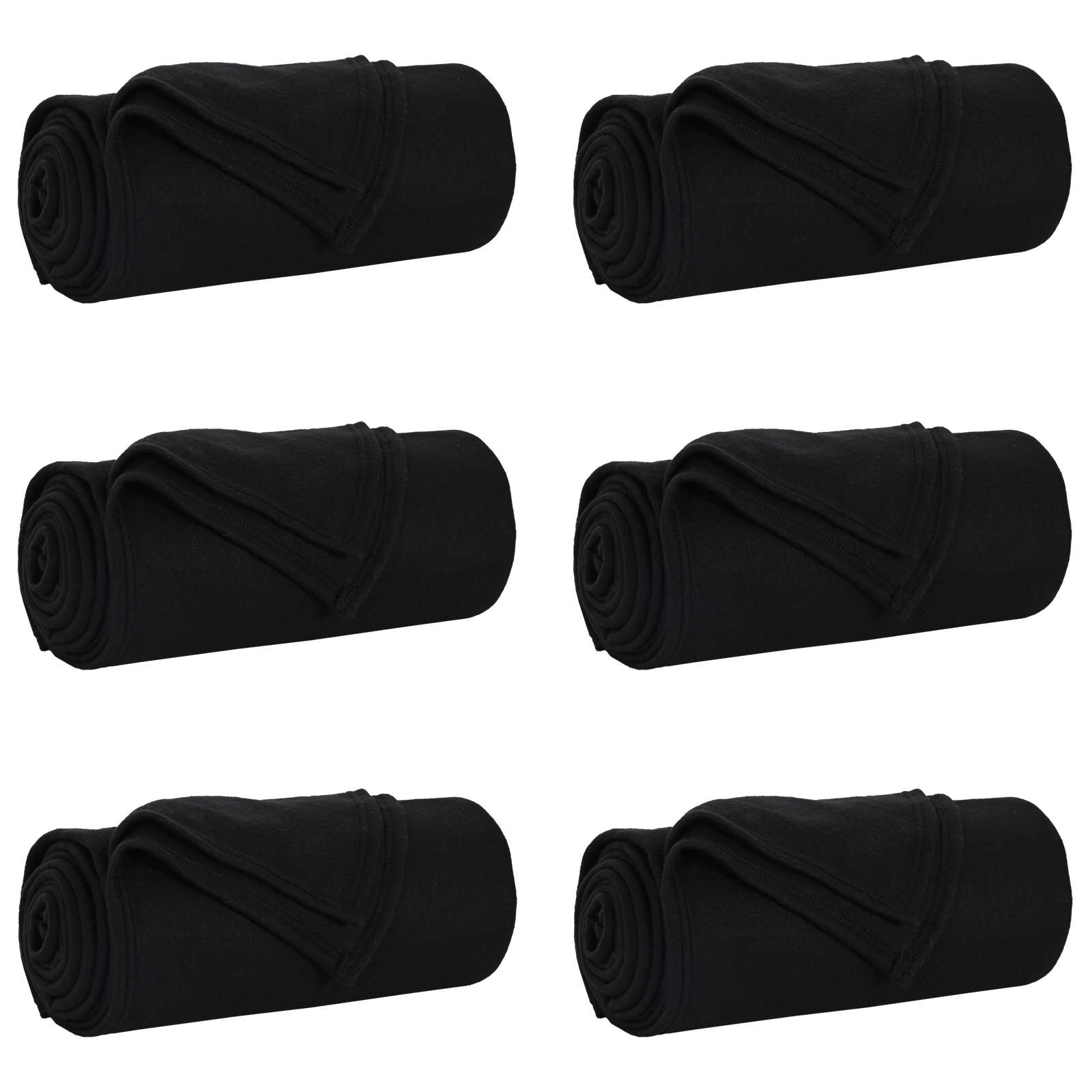 vidaXL Mantitas de Sofá 6 pcs Negro 270 x 240 cm Lana