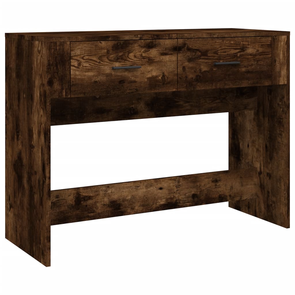 vidaXL Mesa consola madera contrachapada 100x39x75 cm en color Roble Sonoma/Gris sonoma/Gris hormigón y más | estructura resistente ideal para salón dormitorio o estudio