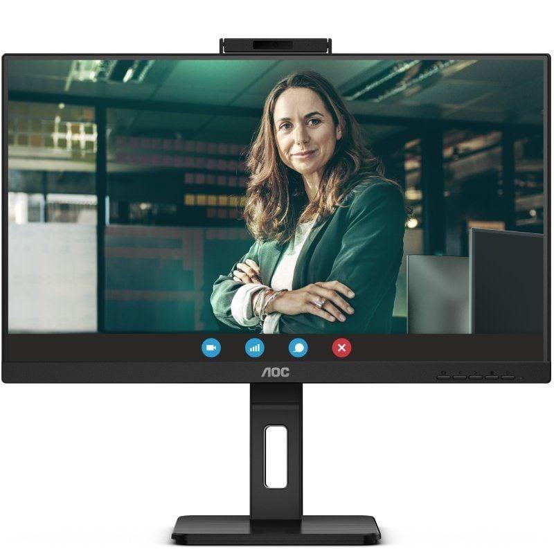 Monitor AOC Q27P3QW QHD de 27", cámara web de 2 MP, altura ajustable, altavoz