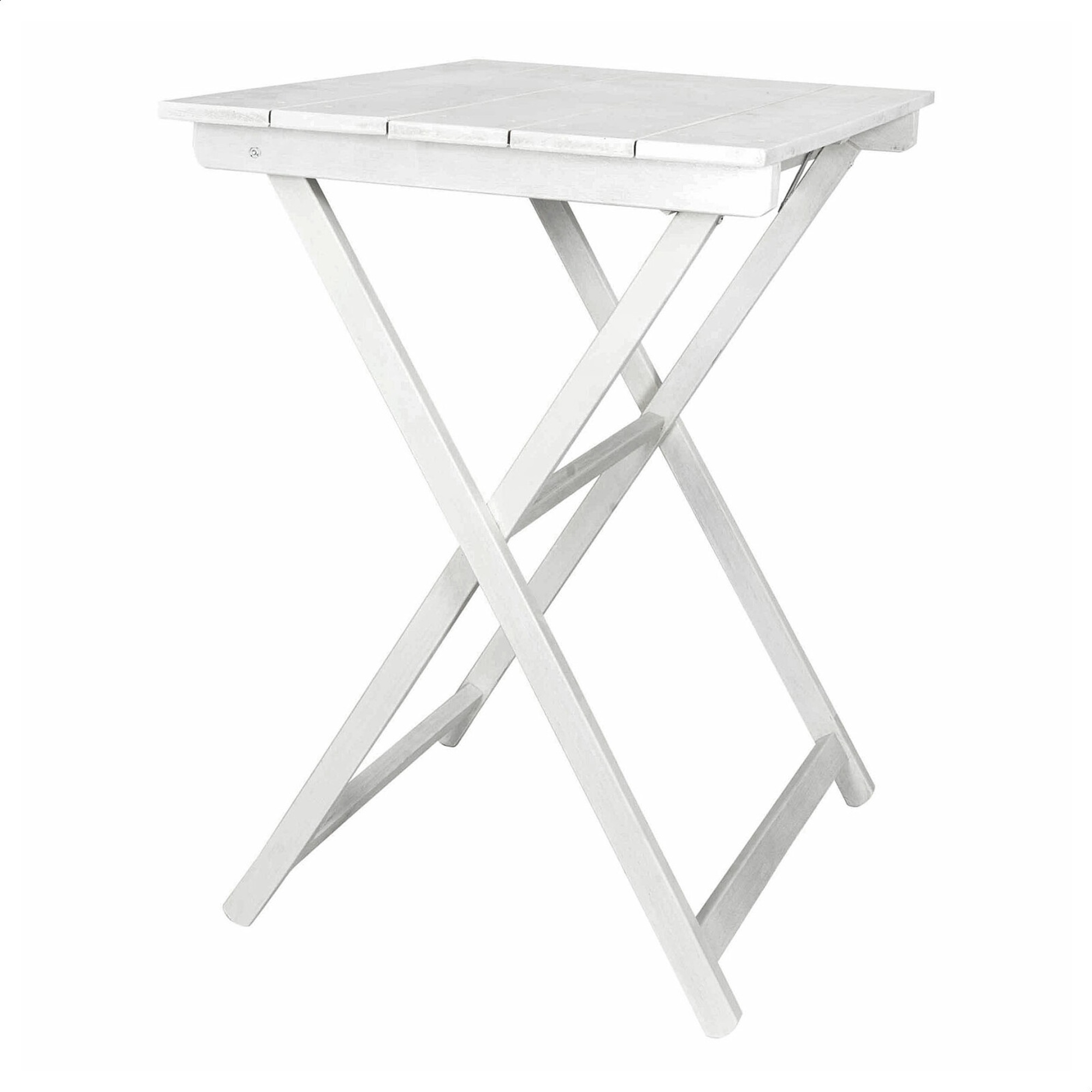 Wellhome Mesa Velador Plegable Haya Blanco 70x50x76 Cm