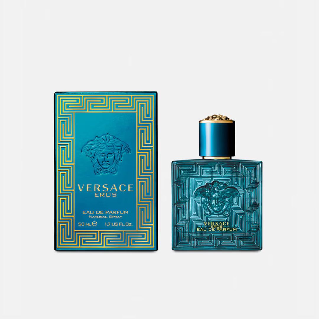 Versace - Eros Eau de Parfum 50 Ml. - Agua de perfume 50 Ml. para hombre. Oriental, Amaderado, Intenso y Seductor.