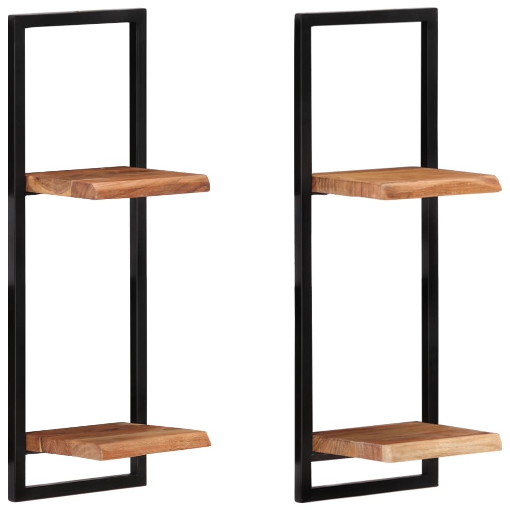 Vidaxl Estantes de Pared Flotantes de Madera Maciza Acacia