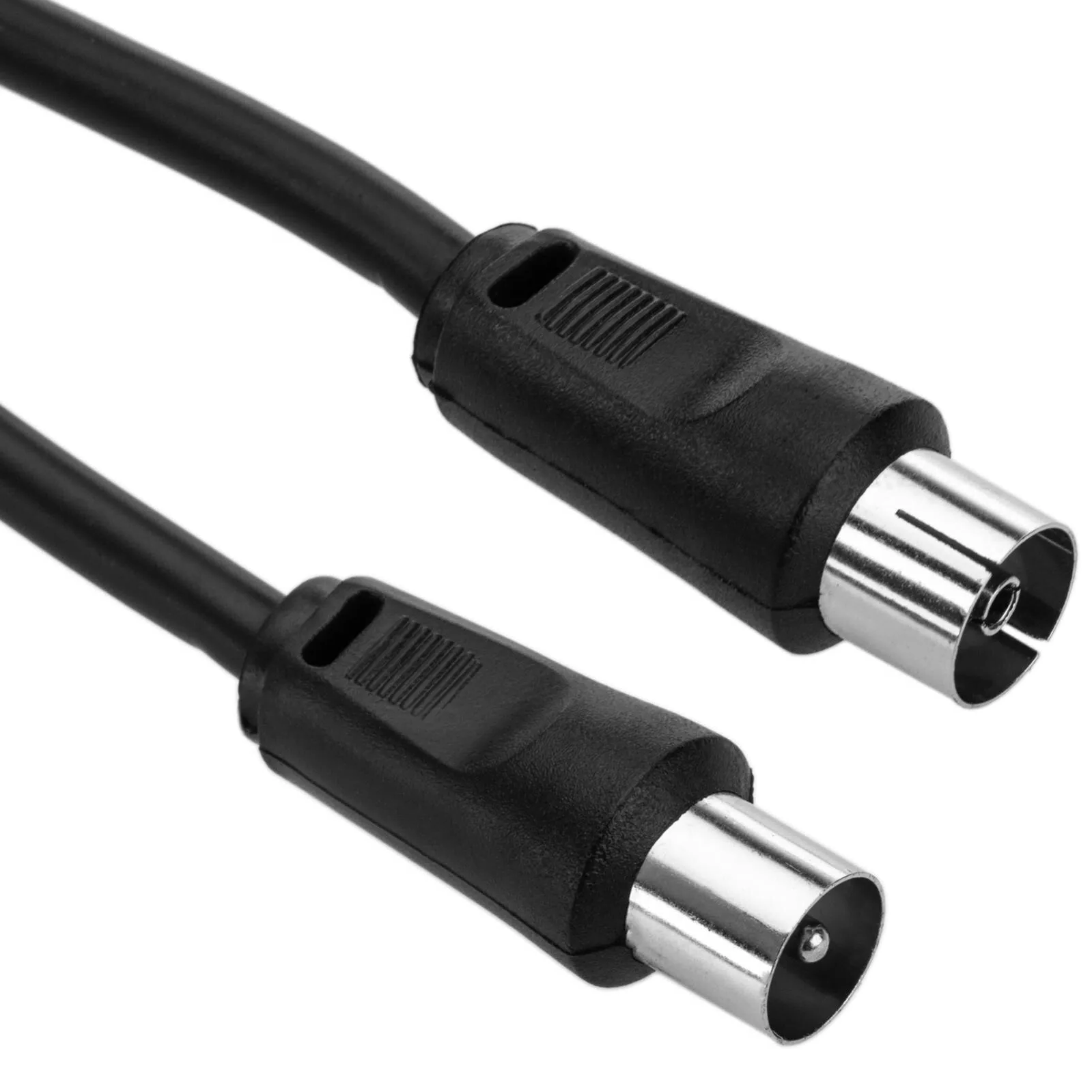 CABLEPELADO Cable Antena TV Macho Hembra Recto | Cable coaxial Antena de TV | Cable Antena TV Compatible televisión, decodificador, Tomas de TV | 75 Ohm | Negro | 1.50 Metros