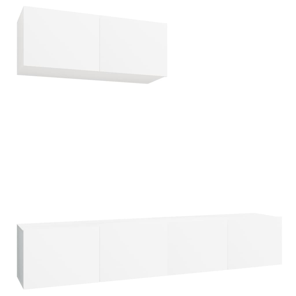 vidaXL Set de muebles para TV 3 piezas madera contrachapada 80x30x30 cm, Mueble de Salon, Mueble TV, Mueble TV salon, Mesa de TV, Mueble tele