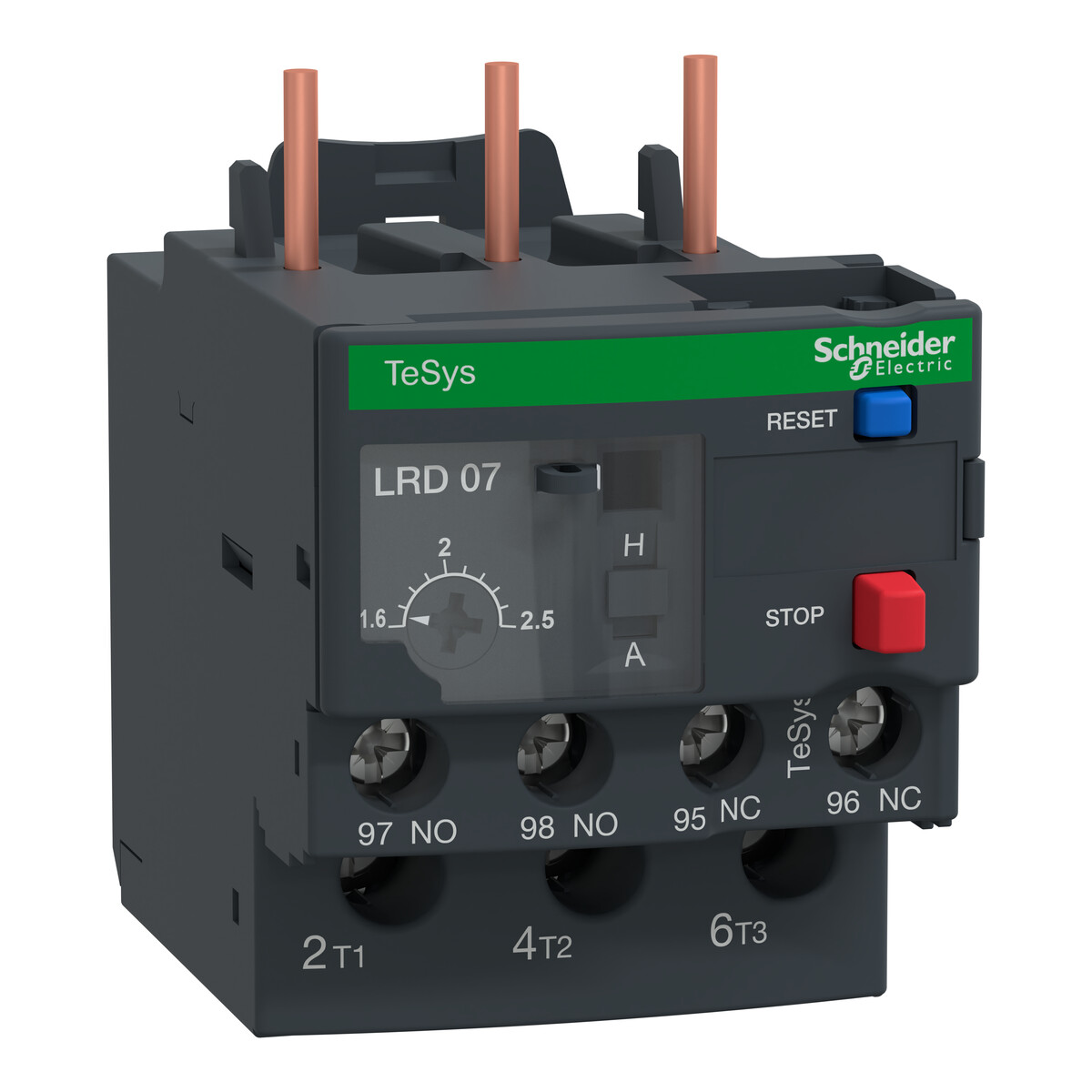 Relé de sobrecarga térmica TeSys LRD de 1,6-2,5 A, terminales de caja
