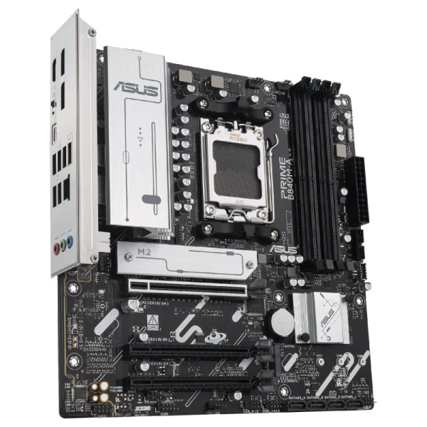 Asus prime b840m-a-csm placa base am5 - 4x ddr5, 3x m2, 4x sata iii, pcie 3.0, 4.0, usb 2.0, 3.2, usb-c, rj-45, hdmi, displayport - factor de forma microatx