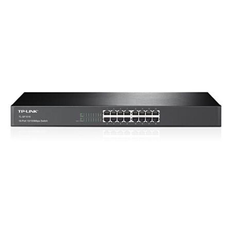 TP-LINK TL-SF1016 No administrado Fast Ethernet (10/100) Negro 1U