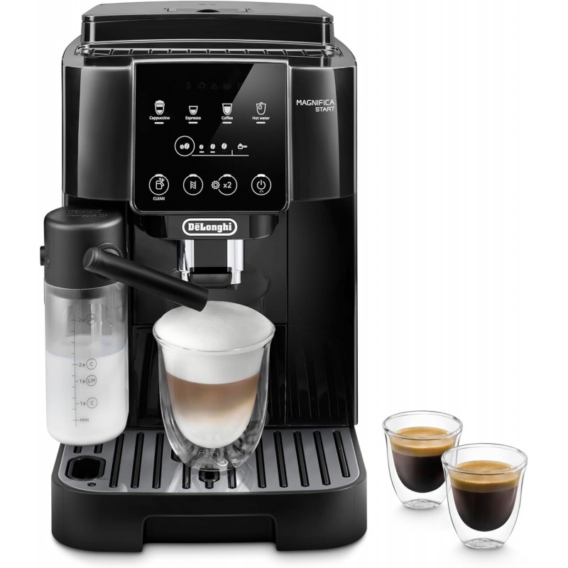 Cafetera Super-Automática DeLonghi Magnifica Start con Recipiente para Leche 15 Barras, Negra