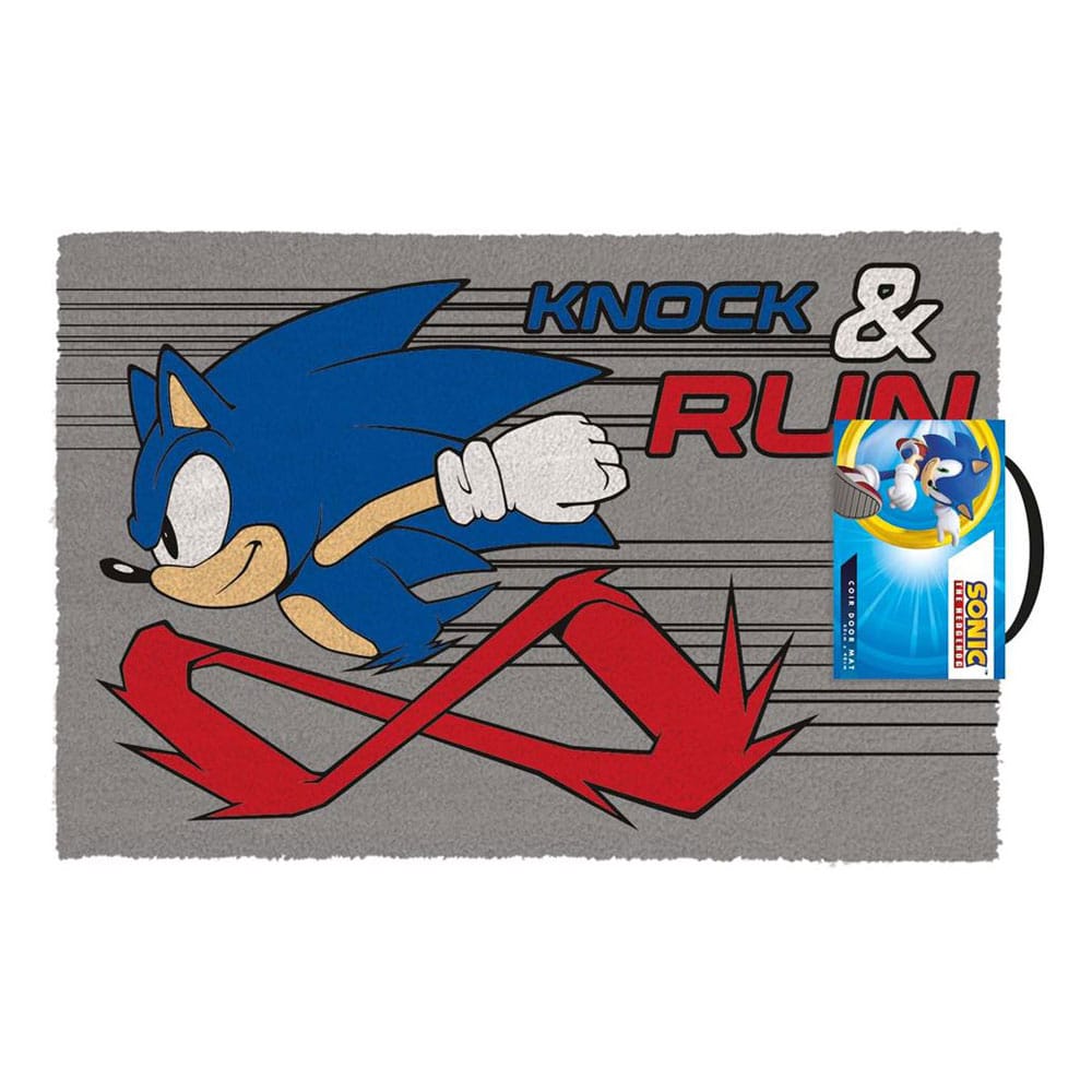 Pyramid International Sonic The Hedgehog - Felpudo de Fibra de Coco, 60 cm x 40 cm, Regalo de Sonic The Hedgehog para Jugadores, Producto Oficial, Color Negro