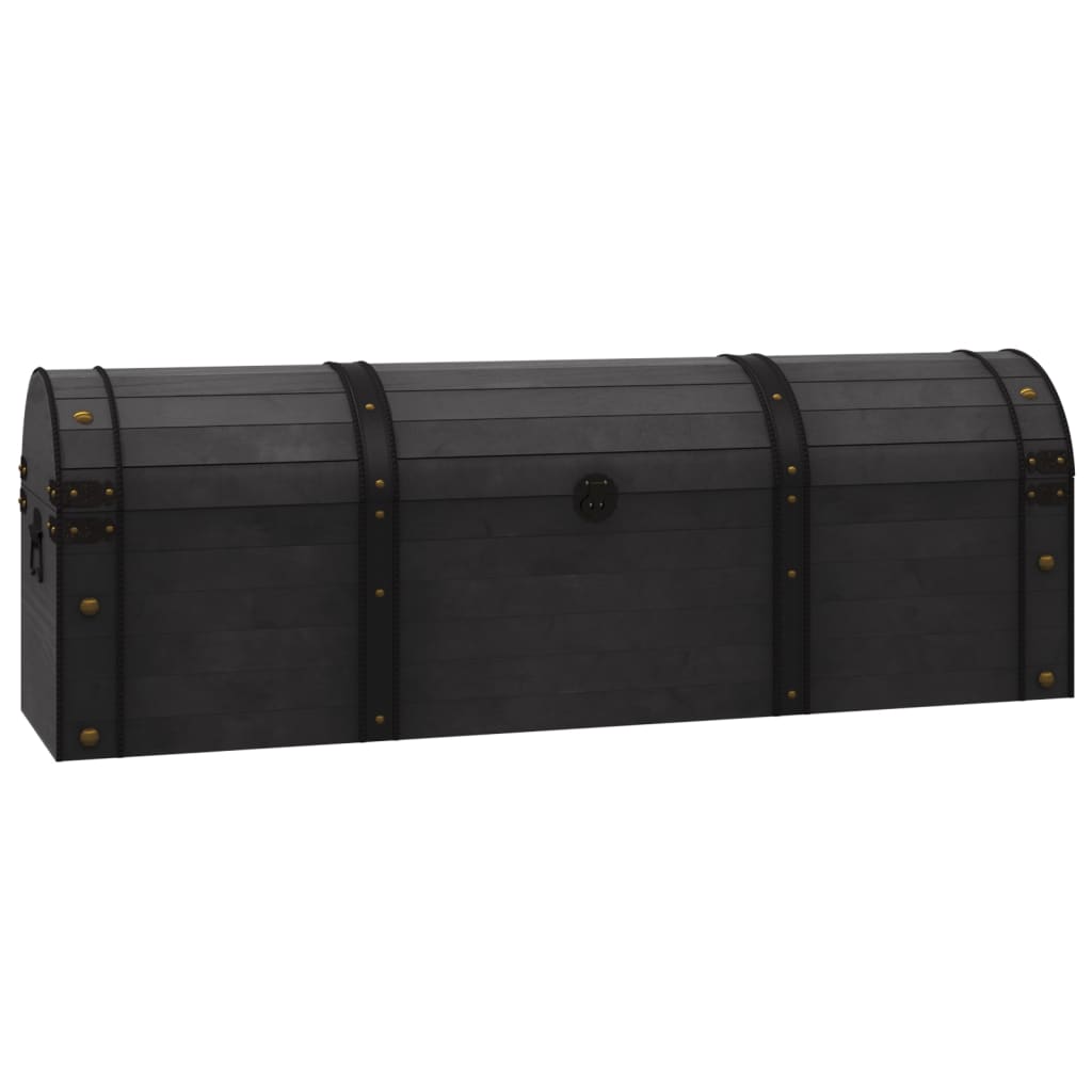 vidaXL Baúl de almacenaje estilo vintage madera maciza 120x30x40 cm