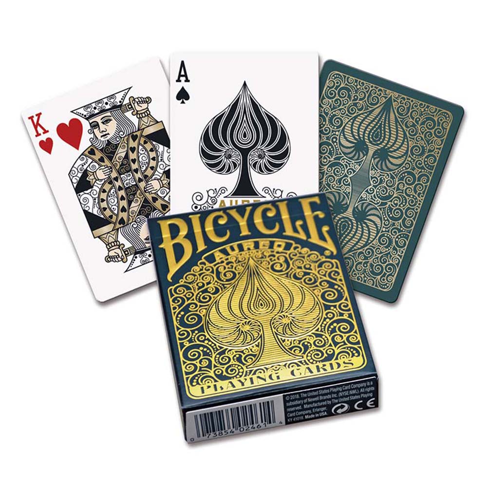 Fournier Bicycle USPCC Baraja poker Aureo Proporción aurea Leonardo Da Vinci Renacimiento Magia Magos Trucos Adultos Acabado especial Espectáculo Cardistry Poquer Playa Piscina Camping Noche de fiesta Cartomagia Aprender Fácil Colección Coleccionable