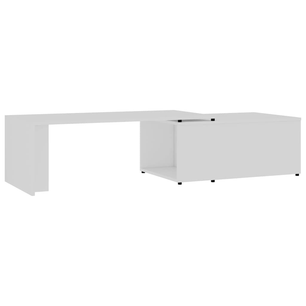 Vidaxl - Mesa de Centro Madera Contrachapada 150x50x35 Cm Blanco Brillante