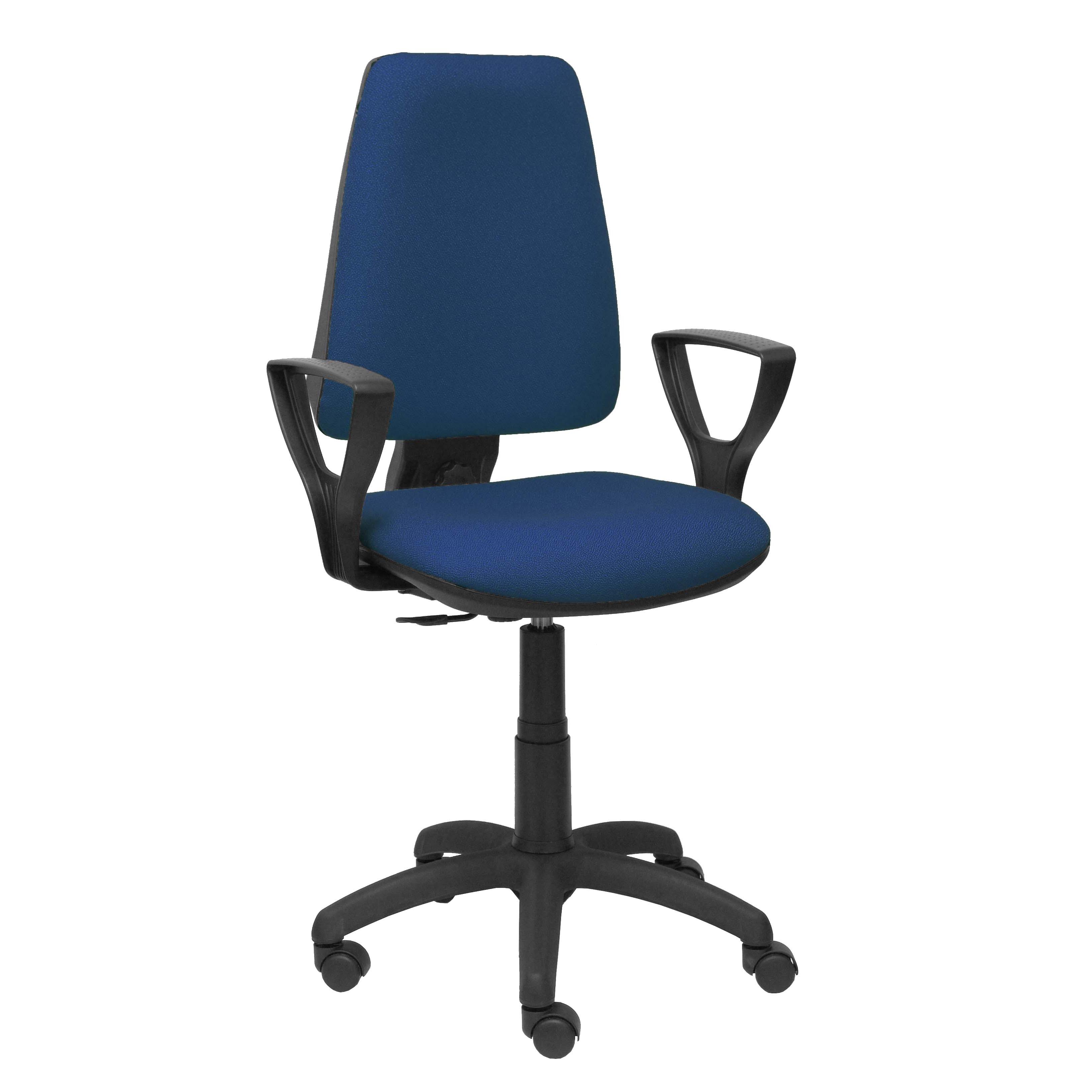 Silla de Oficina Ergonómica Piqueras Y Crespo con Respaldo BALI Azul Marino y Brazos Fijos
