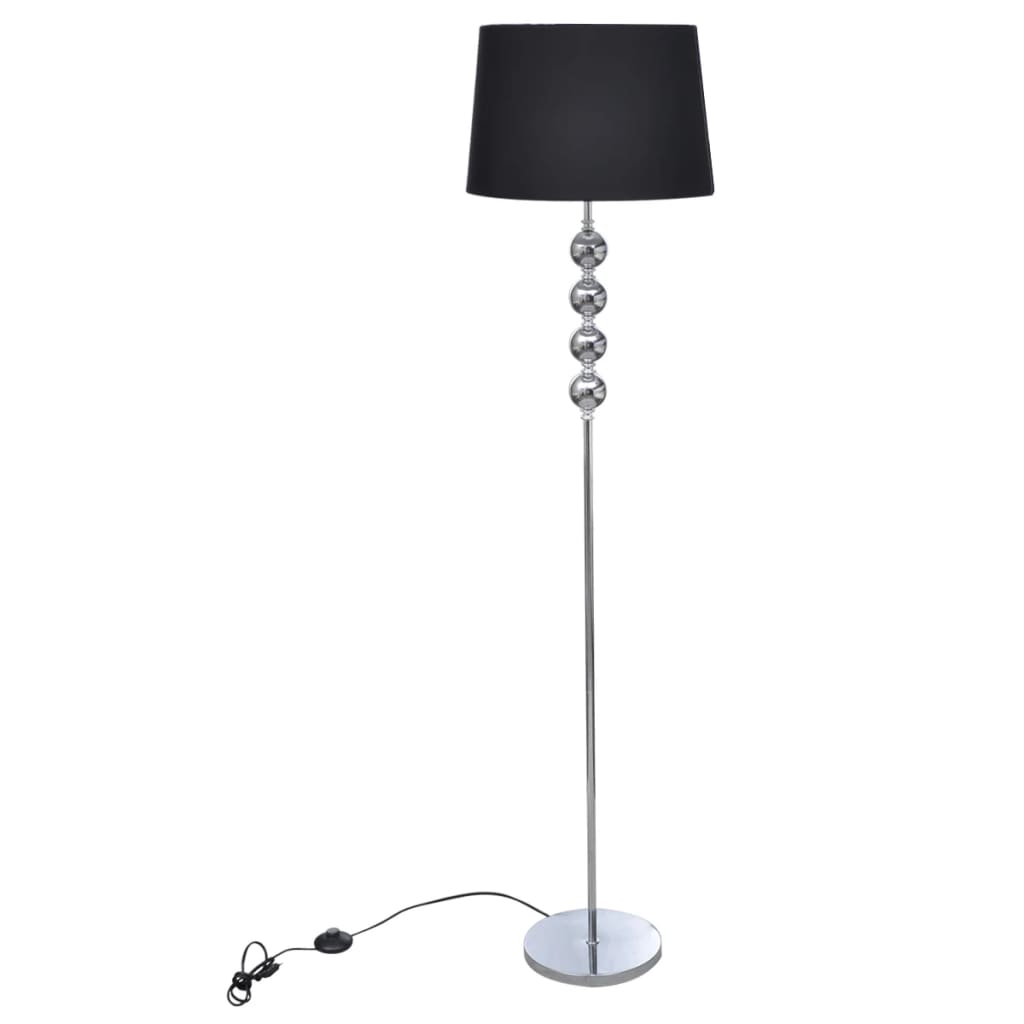 vidaXL Lámpara de Pie con Pantalla de Tela y Soporte de Metal Luz Suelo Color Blanco,  Negro, y mas