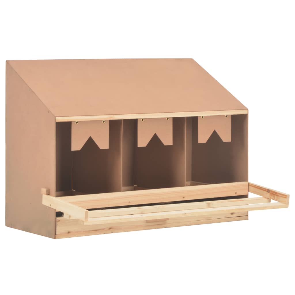 vidaXL Ponedero Gallinas Aves Cesta Extraíble Huevos Plegable Madera Dimensiones 72x33x38cm (3 compartimentos),  63x40x45cm (2 compartimentos),  63x40x65cm (2 compartimentos) y mas