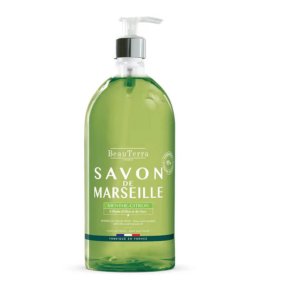 BeauTerra Jabón De Marsella Menta Limón 1 litro