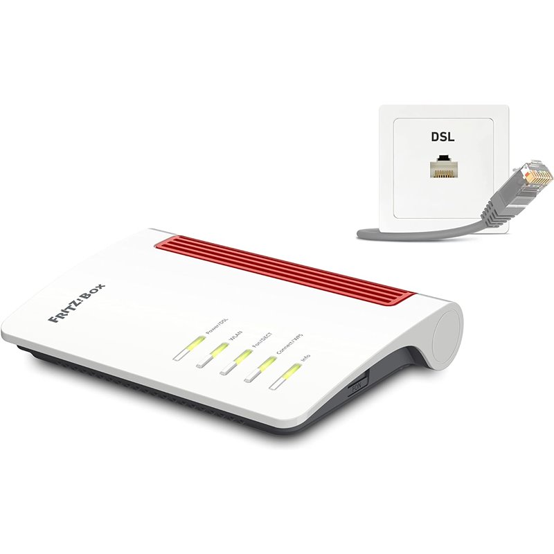 AVM FRITZ Box 7510 Wi-Fi 6 WLAN Mesh Router ADSL VDSL, IEEE 802.11g, n, ax DECT base para 6 terminales (20002983)