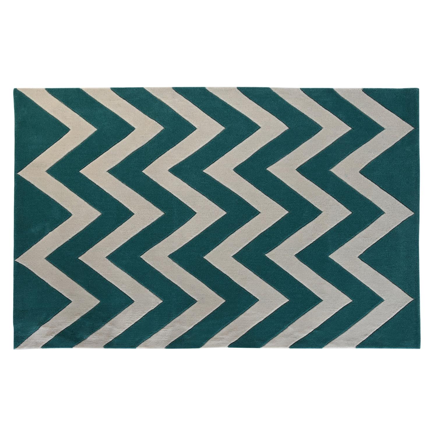 ALFOMBRA POLIESTER 120X180X2 1800 GSM ZIGZAG TX204772