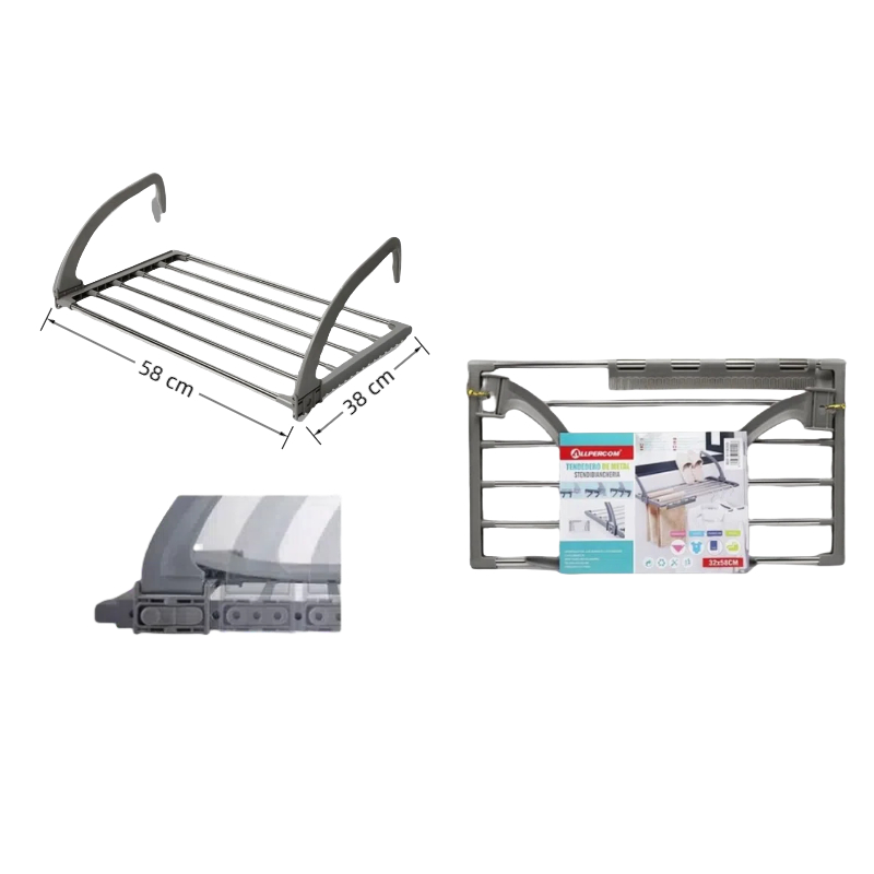 TopRed | ALLPERCOM Estante Plegable para Secado de Ropa en Acero Inoxidable, Duradero y Compacto