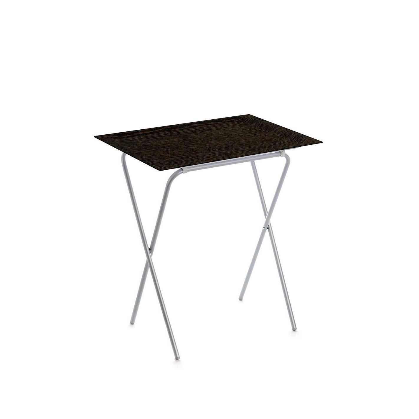 DON HIERRO - Mesa plegable auxiliar ADA con bandeja extraíble para interior y exterior-