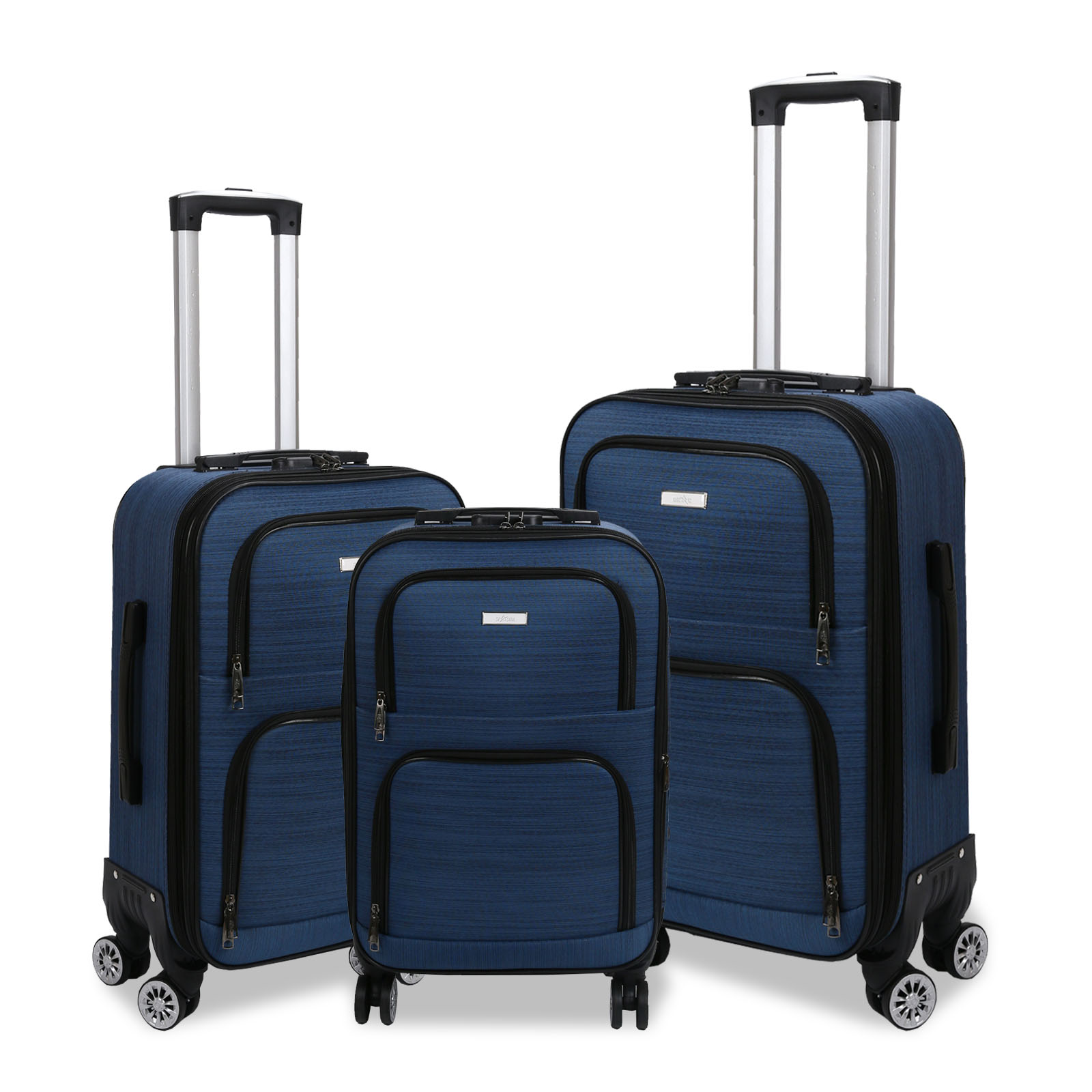 S7 STAR Juego 3 Piezas Maletas Blandas Ampliable 20+24+28 Pulgadas , Set Maletas Telas Ligeras de Viaje, Cabina Trolley Extensible con 4 Ruedas Dobles Giratorias 360, Equipaje Expandible Asa Telescópica Gran Capacidad,consigue un regalo gratis