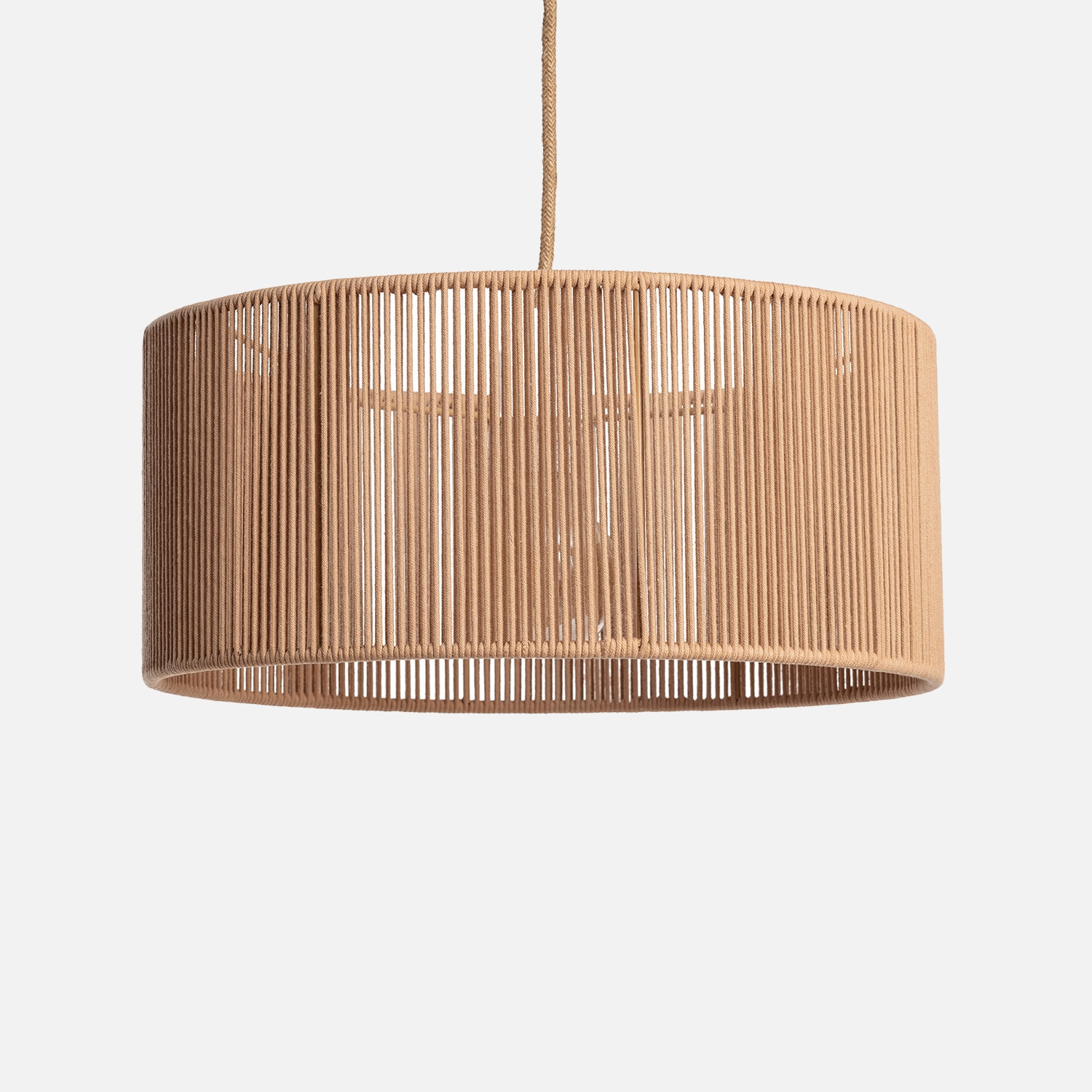 sweeek - Lámpara colgante de techo con fibra natural, 40cm , Zelie , 40x40x20