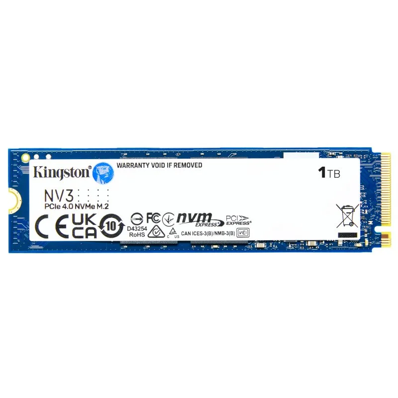 Kingston nv3 disco duro solido ssd m2 2280 1tb pcie 4.0 nvme 3d nand