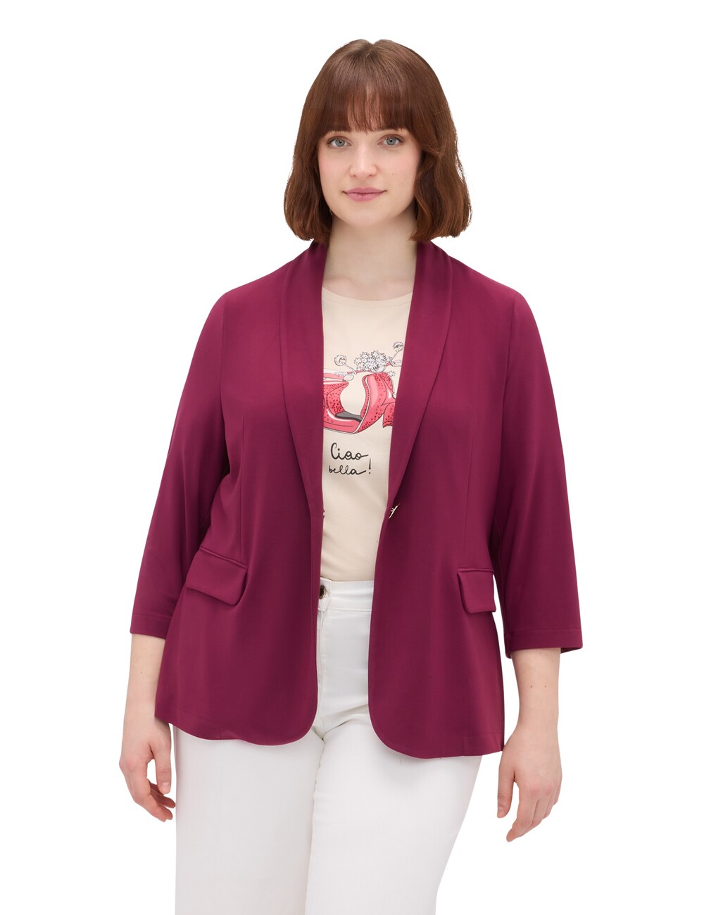 Fiorella Rubino - Blazer de punto con mangas de tres cuartos